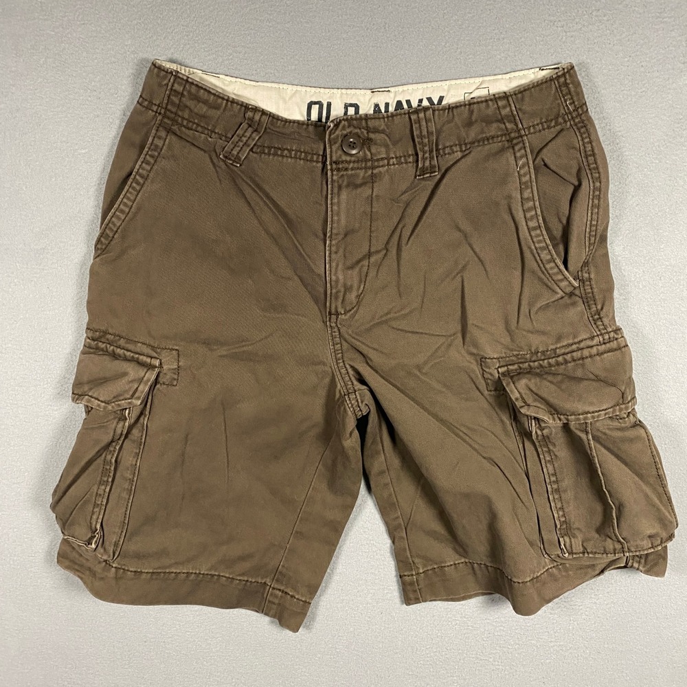 Old Navy Cargo Shorts Mens 29 Brown Cotton Multi-Pocket Utility 796724-00